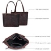 image:imageLeather Purse For Women  Real Leather Tote For Women  Ladies Shoulder Handbag For Work Travel Casual UseDeep Brown Vintage