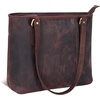 image:imageLeather Purse For Women  Real Leather Tote For Women  Ladies Shoulder Handbag For Work Travel Casual UseDeep Brown Vintage