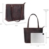 image:imageLeather Purse For Women  Real Leather Tote For Women  Ladies Shoulder Handbag For Work Travel Casual UseDeep Brown Vintage