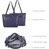 image:imageLeather Purse For Women  Real Leather Tote For Women  Ladies Shoulder Handbag For Work Travel Casual UseNappa Blue