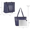 image:imageLeather Purse For Women  Real Leather Tote For Women  Ladies Shoulder Handbag For Work Travel Casual UseNappa Blue
