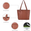 image:imageLeather Purse For Women  Real Leather Tote For Women  Ladies Shoulder Handbag For Work Travel Casual UseNappa Cognac