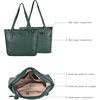 image:imageLeather Purse For Women  Real Leather Tote For Women  Ladies Shoulder Handbag For Work Travel Casual UseNappa Dark Green