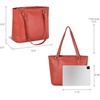 image:imageLeather Purse For Women  Real Leather Tote For Women  Ladies Shoulder Handbag For Work Travel Casual UseNappa Orange