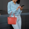image:imageLeather Purse For Women  Real Leather Tote For Women  Ladies Shoulder Handbag For Work Travel Casual UseNappa Orange