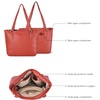 image:imageLeather Purse For Women  Real Leather Tote For Women  Ladies Shoulder Handbag For Work Travel Casual UseNappa Orange