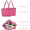 image:imageLeather Purse For Women  Real Leather Tote For Women  Ladies Shoulder Handbag For Work Travel Casual UseNappa Pink