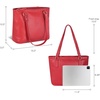 image:imageLeather Purse For Women  Real Leather Tote For Women  Ladies Shoulder Handbag For Work Travel Casual UseNappa Red