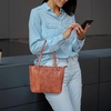 image:imageLeather Purse For Women  Real Leather Tote For Women  Ladies Shoulder Handbag For Work Travel Casual UseTan Small Weaving