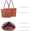 image:imageLeather Purse For Women  Real Leather Tote For Women  Ladies Shoulder Handbag For Work Travel Casual UseTan Small Weaving