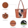 image:imageLeather Purse For Women  Real Leather Tote For Women  Ladies Shoulder Handbag For Work Travel Casual UseTanJersy