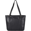 image:imageLeather Purse For Women  Real Leather Tote For Women  Ladies Shoulder Handbag For Work Travel Casual UseSmooth Black