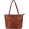 image:imageLeather Purse For Women  Real Leather Tote For Women  Ladies Shoulder Handbag For Work Travel Casual UseTan Large Weaving