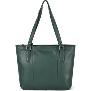 image:imageLeather Purse For Women  Real Leather Tote For Women  Ladies Shoulder Handbag For Work Travel Casual UseNappa Dark Green