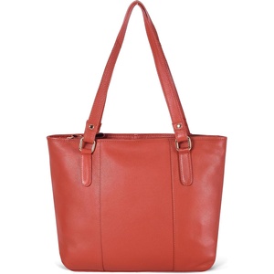 image:imageLeather Purse For Women  Real Leather Tote For Women  Ladies Shoulder Handbag For Work Travel Casual UseNappa Orange